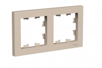 ATLASDESIGN рамка двухпостовая, универсальная, ПЕСОЧНЫЙ Systeme Electric ATN001202