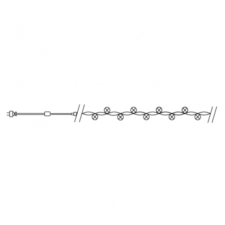 CL02 Гирлянда линейная LED 5000K 2м FERON  32284