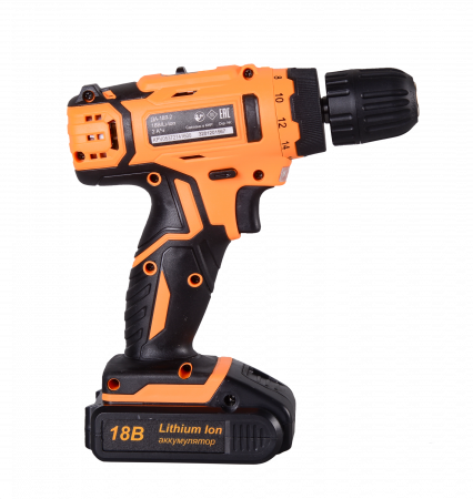 72/14/9 Дрель-шуруповерт аккумуляторная ДА-18Л-2К (2.0 А/ч) Вихрь 