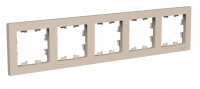 ATLASDESIGN рамка пятипостовая, универсальная, ПЕСОЧНЫЙ Systeme Electric ATN001205