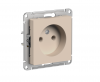 ATLASDESIGN РОЗЕТКА без заземления без шторок, 16А, механизм, ПЕСОЧНЫЙ Systeme Electric ATN001241