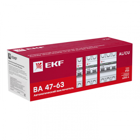 Выключатель автоматический однополюсный 32А С ВА47-63 6кА PROxima EKF mcb4763-6-1-32C-pro