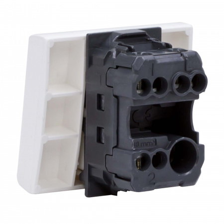 45022 VIVA Переключатель на два направления 2 модуля белый DKC 