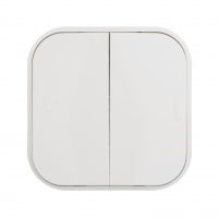 Quteo Выключатель двухклавишный наружный белый 10А Legrand 782202