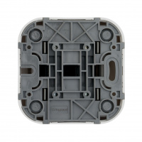 Quteo Выключатель двухклавишный наружный белый 10А Legrand 782202