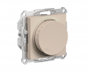 ATLASDESIGN СВЕТОРЕГУЛЯТОР (диммер) повор-нажим,  LED, RC, 400Вт, мех., ПЕСОЧНЫЙ Systeme Electric ATN001223
