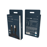 Кабель USB-A - Lightning для Apple, 2.4А. 1м, черный REXANT 18-7058