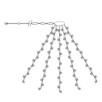 Гирлянда на елку LED 2700K 7 веток 2м FERON CL90 32371