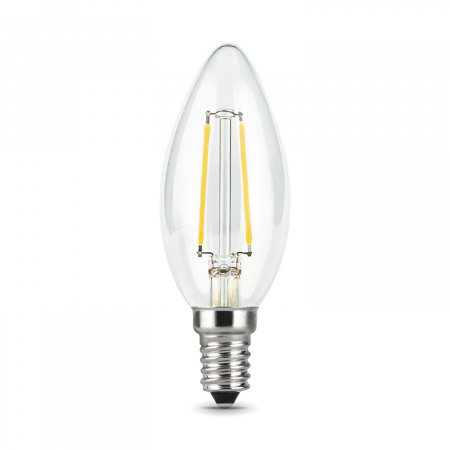 Лампа светодиодная филаментная LED 9 Вт 680 лм 2700К AC185-265В E14 свеча теплая Black Filament GAUSS 103801109