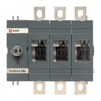 Рубильник 200A 3P без рукоятки управления TwinBlock EKF tb-s-200-3p