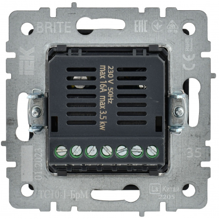 BRITE Термостат электронный с индикацией ТС10-1-БрМ маренго IEK BR-RT11-K35