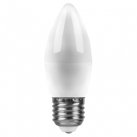 Лампа светодиодная LED 9вт Е27 теплый матовая свеча FERON LB-570 25936