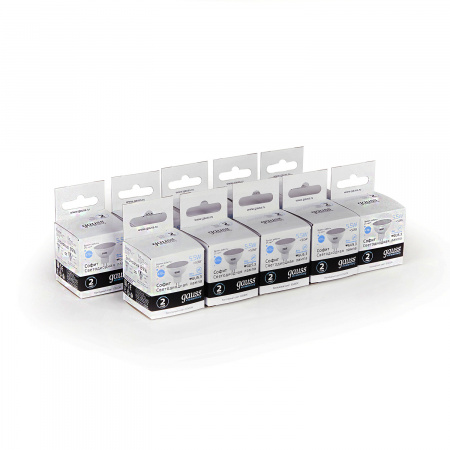 Лампа светодиодная LED 5.5 Вт 470 лм 6500К AC180-240В GU5.3 софит MR16 холодная  Elementary Gauss GAUSS 13536