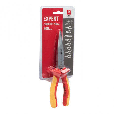 Длинногубцы Expert 200 мм 1000В EKF dg-200-exp-in