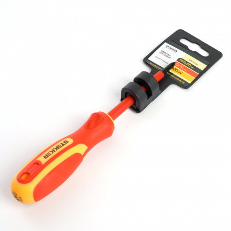 SDE-PH1-80 39765 Отвертка крестовая диэлектрическая Ph1х80 1000В STEKKER 