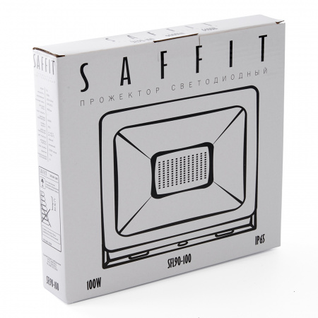 Прожектор светодиодный ДО-100w 4000К 9000Лм IP65 черный SAFFIT SFL90-100 55230