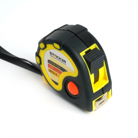 MTS-3 39782 Рулетка, 3м х 16мм прорезиненное покрытие STEKKER 