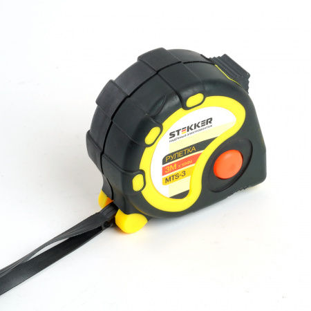 MTS-3 39782 Рулетка, 3м х 16мм прорезиненное покрытие STEKKER 