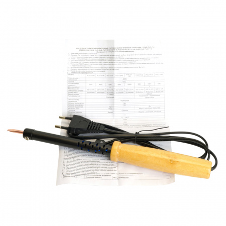 PLE110-30 49983 Паяльник с деревянной ручкой 30W, нихромовый нагреватель, долговечное жало, 230В STEKKER 