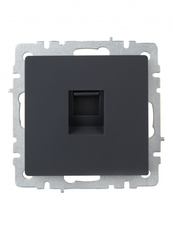 BRITE Розетка компьютерная RJ45 кат.5E РК10-БрГ графит IEK BR-K10-1-K53