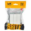 BRITE Выключатель трехклавишный 10А ВС10-3-0-БрБ белый IEK BR-V30-0-10-K01
