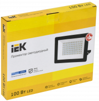 Прожектор СДО 06-100 светодиодный черный IP65 6500K IEK LPDO601-100-65-K02