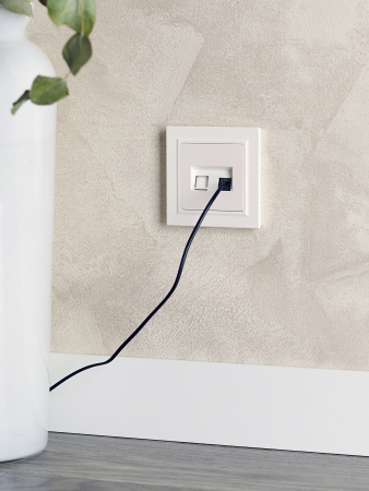 BRITE Розетка компьютерная двойная кат.5E RJ45 РК10-2-БрЖ жемчуг IEK BR-K20-1-K36