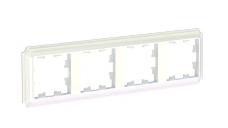 ATLASDESIGN ANTIQUE 4-постовая рамка, универсальная, ЖЕМЧУГ Systeme Electric ATN100404