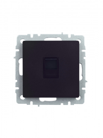 BRITE Розетка компьютерная RJ45 кат.5E РК10-БрЧ черный IEK BR-K10-1-K02