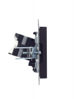 BRITE Розетка компьютерная RJ45 кат.5E РК10-БрЧ черный IEK BR-K10-1-K02