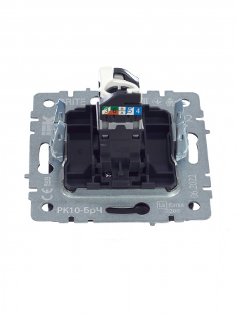 BRITE Розетка компьютерная RJ45 кат.5E РК10-БрЧ черный IEK BR-K10-1-K02