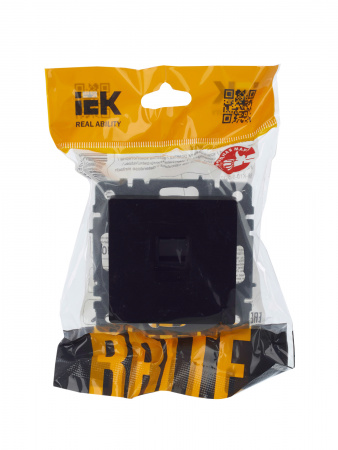 BRITE Розетка компьютерная RJ45 кат.5E РК10-БрЧ черный IEK BR-K10-1-K02