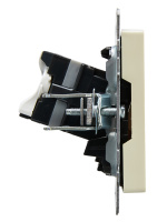 BRITE Розетка компьютерная двойная RJ45 кат.5E РК10-2-БрКр бежевый IEK BR-K20-1-K10