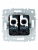 BRITE Розетка компьютерная двойная RJ45 кат.5E РК10-2-БрКр бежевый IEK BR-K20-1-K10