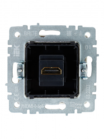 BRITE Розетка HDMI РHDMI-0-БрБ белый IEK BR-H10-K01