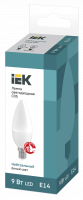 Лампа светодиодная C35 свеча 9Вт 230В 4000К E14 IEK LLE-C35-9-230-40-E14
