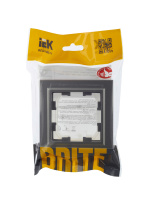 BRITE Рамка 1 пост IP44 РУ-1-БрС-44 сталь IEK BR-M12-44-K46