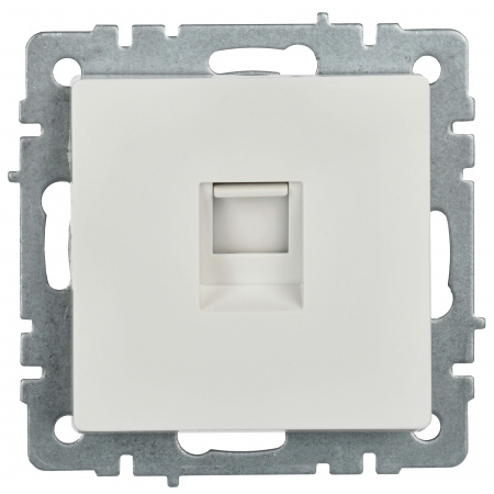 BRITE Розетка компьютерная RJ45 кат.5E РК10-БрБ белый IEK BR-K10-1-K01