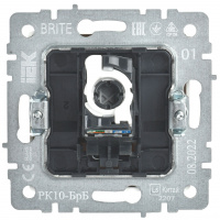 BRITE Розетка компьютерная RJ45 кат.5E РК10-БрБ белый IEK BR-K10-1-K01
