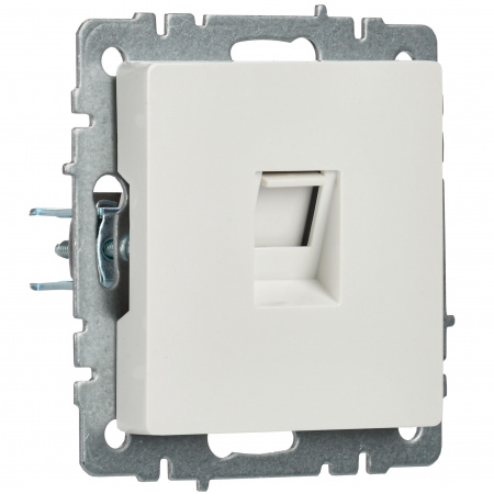 BRITE Розетка компьютерная RJ45 кат.5E РК10-БрБ белый IEK BR-K10-1-K01