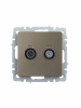 BRITE Розетка двойная TV+SAT РТВ/РСп12-БрШ шампань IEK BR-AF20-O-K37