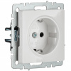 BRITE Розетка с заземлением с защитными шторками 16А РС14-1-0-БрБ белый IEK BR-R14-16-K01