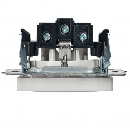 BRITE Розетка с заземлением с защитными шторками 16А РС14-1-0-БрБ белый IEK BR-R14-16-K01