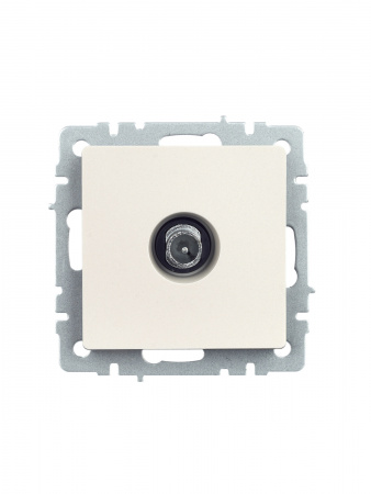 BRITE Розетка TV проходная РТВ10-0-БрЖ жемчуг IEK BR-A10-P-K36
