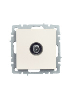 BRITE Розетка TV проходная РТВ10-0-БрЖ жемчуг IEK BR-A10-P-K36