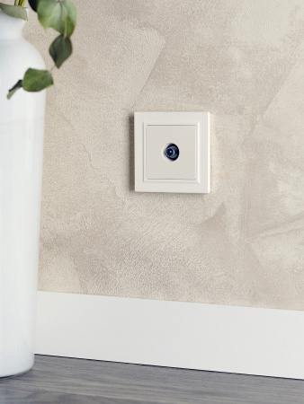 BRITE Розетка TV проходная РТВ10-0-БрЖ жемчуг IEK BR-A10-P-K36