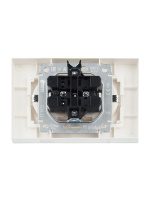 BRITE Розетка двойная с заземлением без защитных шторок 16А в сборе РС12-3-БрЖ жемчуг IEK BR-R21-16-K36-F