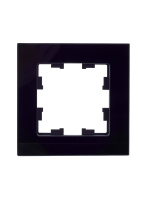 BRITE Рамка 1 пост РУ-1-2-БрЧ стекло черный IEK BR-M12-G-K02