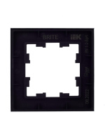 BRITE Рамка 1 пост РУ-1-2-БрЧ стекло черный IEK BR-M12-G-K02
