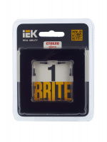 BRITE Рамка 1 пост РУ-1-2-БрЧ стекло черный IEK BR-M12-G-K02